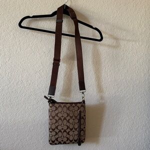 Coach Brown and Tan Crossbody Bag